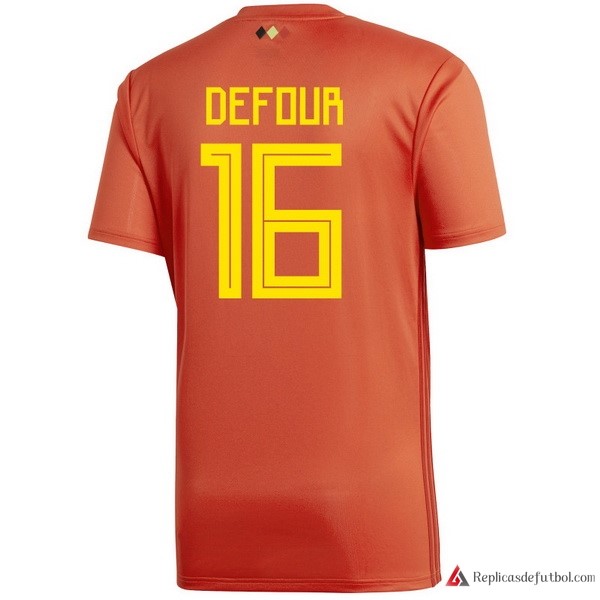 Camiseta Seleccion Belgica Primera equipación Defour 2018 Rojo